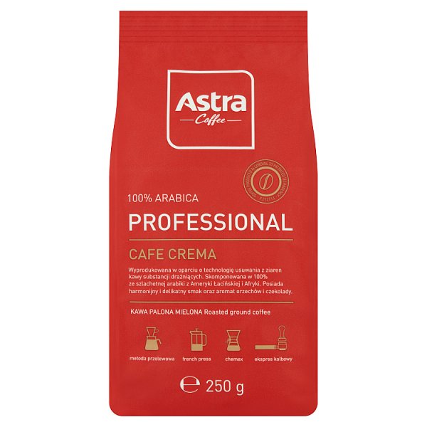 Astra Professional Cafe Crema Kawa palona mielona 250 g