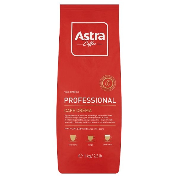 Astra Professional Cafe Crema Kawa palona ziarnista 1 kg