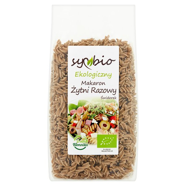Symbio Makaron żytni razowy świderek ekologiczny 400 g