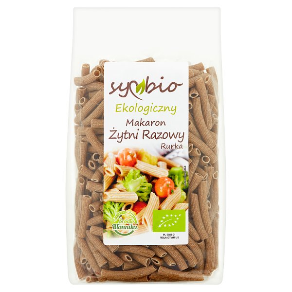 Symbio Makaron żytni razowy rurka ekologiczny 400 g