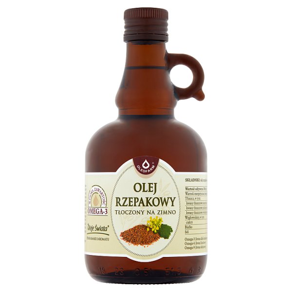 Oleofarm Olej rzepakowy tłoczony na zimno 0,5 l