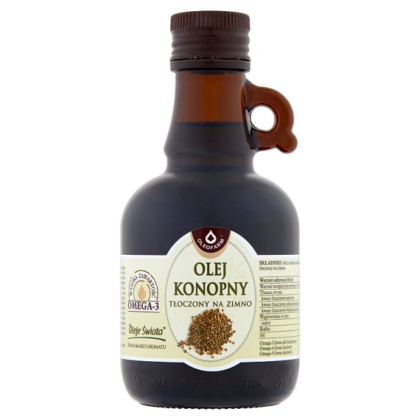 Oleofarm Olej konopny tłoczony na zimno 0,25 l