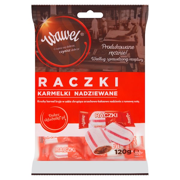 Wawel Raczki Karmelki nadziewane 120 g