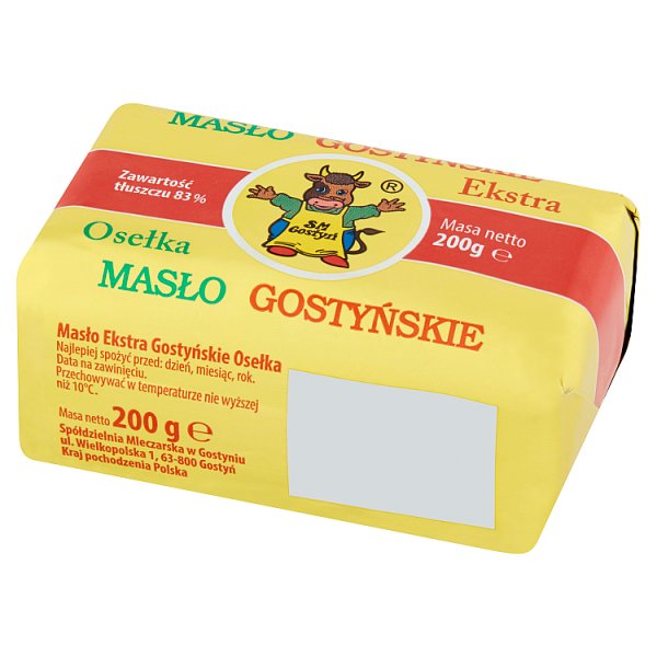 SM Gostyń Osełka masło gostyńskie ekstra 200 g