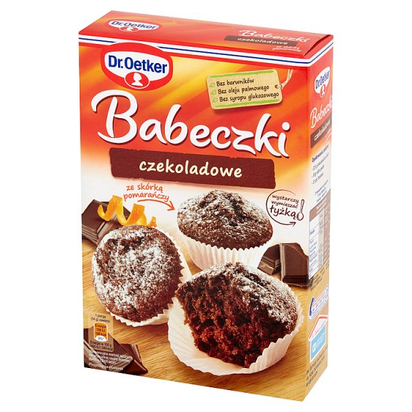 Dr. Oetker Babeczki czekoladowe ze skórką pomarańczy 335 g