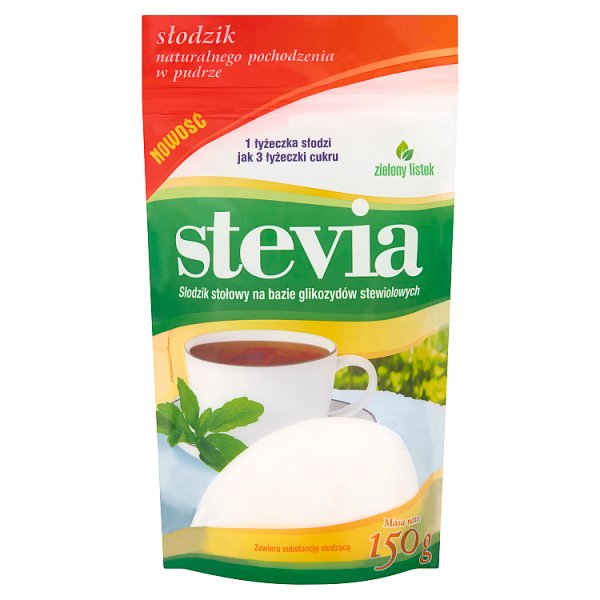 Zielony listek Słodzik stołowy Stevia 150 g