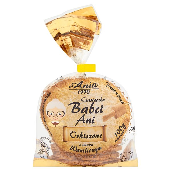 Ciastka Ania bez cukru Babci Ani orkiszowe waniliowe 100g 