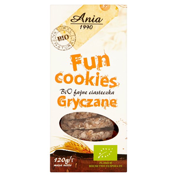 Ania Fun Cookies Bio fajne ciasteczka gryczane 120 g