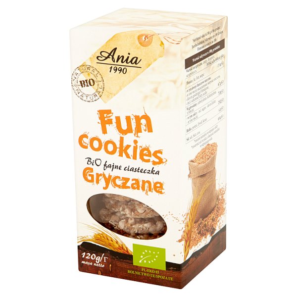 Ania Fun Cookies Bio fajne ciasteczka gryczane 120 g
