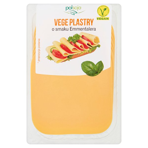 Polsoja Vege plastry o smaku Emmentalera 100 g