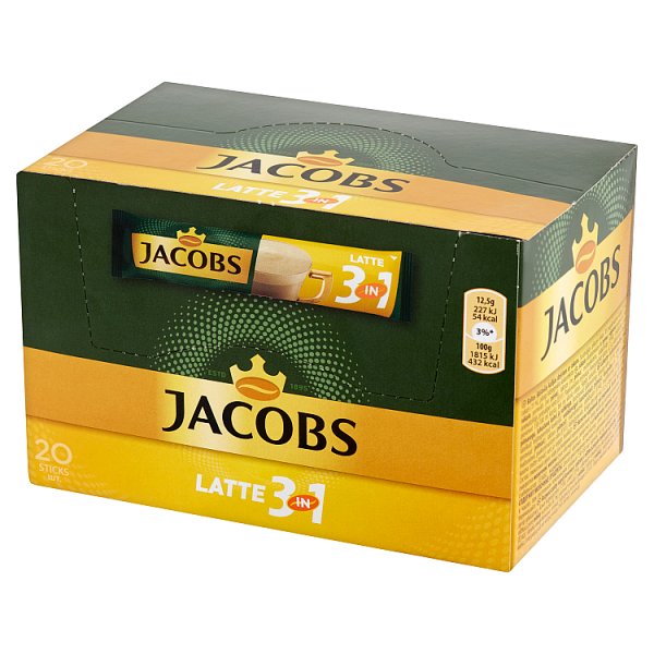 Jacobs Latte 3in1 Rozpuszczalny napój kawowy 250 g (20 x 12,5 g)