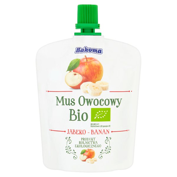 Bakoma Mus owocowy Bio jabłko-banan 90 g