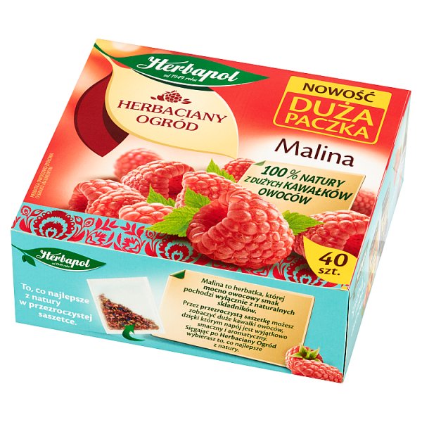Herbapol Herbaciany Ogród Herbatka owocowo-ziołowa malina 108 g (40 x 2,7 g)