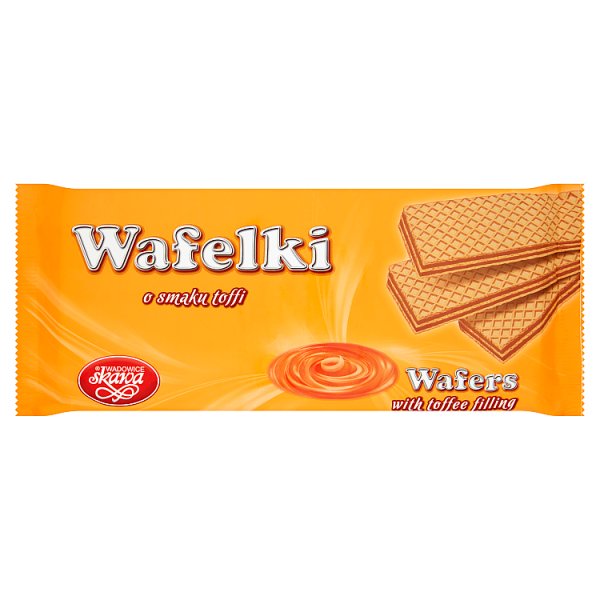 Wadowice Skawa Wafelki o smaku toffi 180 g
