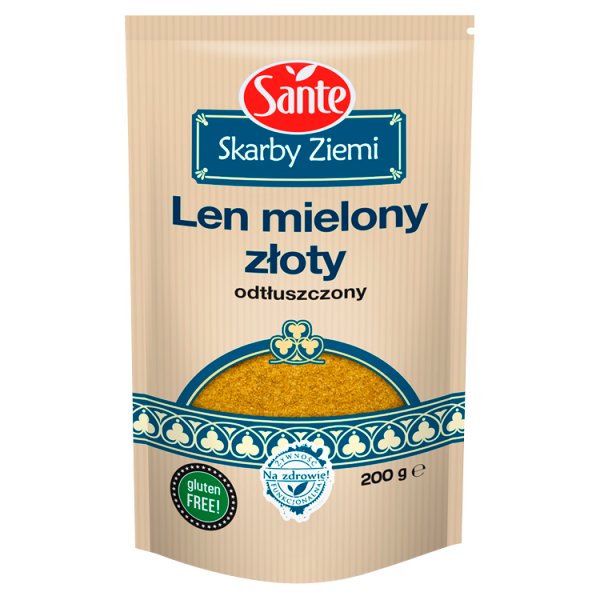 Sante Skarby Ziemi Len mielony złoty odtłuszczony 200 g