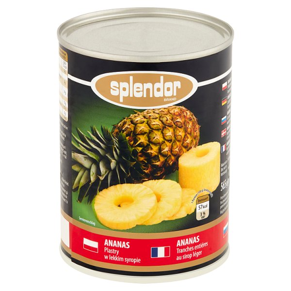 Splendor Ananas plastry w lekkim syropie 565 g