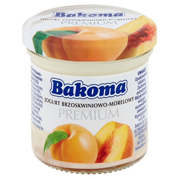 Bakoma Premium Jogurt brzoskwiniowo-morelowy 150 g