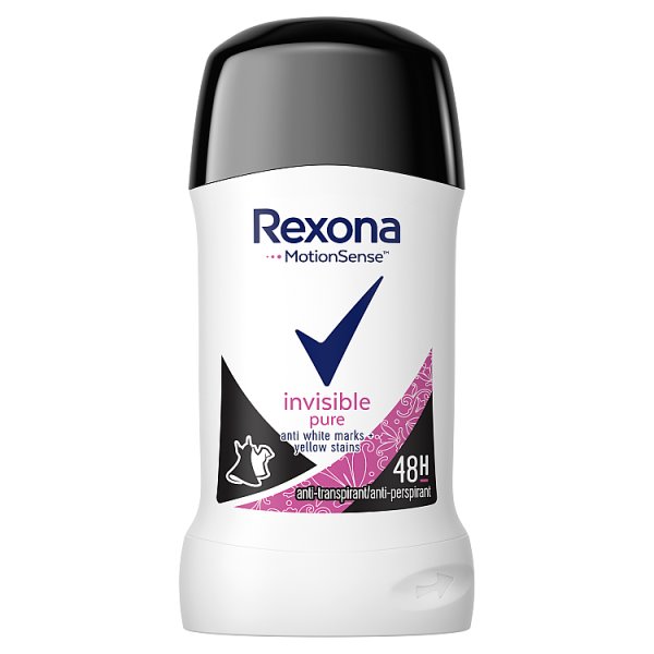 Rexona Invisible Pure Antyperspirant w sztyfcie dla kobiet 40 ml