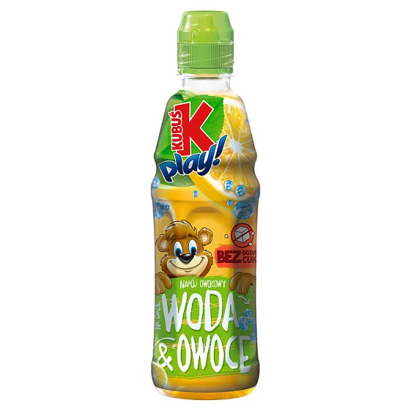 Kubuś Play! Woda i owoce Napój owocowy jabłko cytryna 400 ml