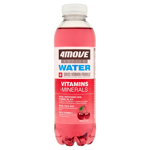 4Move Active Water Magnez + Witaminy Napój niegazowany o smaku wiśniowym 556 ml