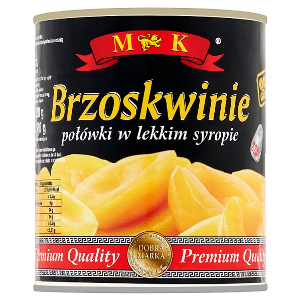 MK Brzoskwinie połówki w lekkim syropie 820 g