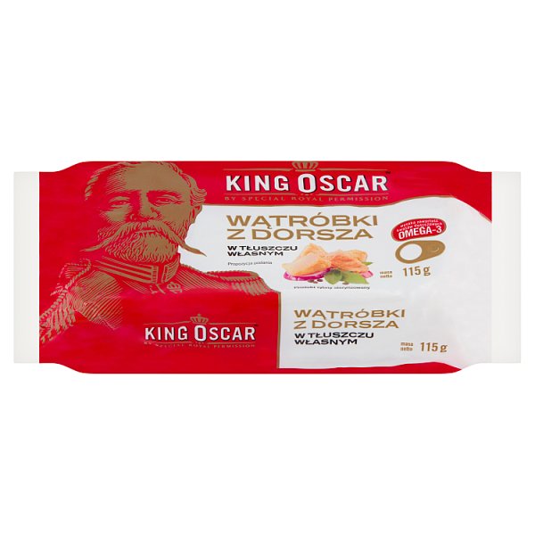 King Oscar Wątróbki z dorsza w tłuszczu własnym 115 g