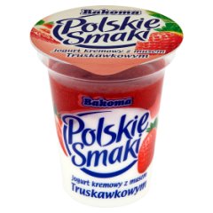 Bakoma Polskie Smaki Jogurt kremowy z musem truskawkowym 120 g