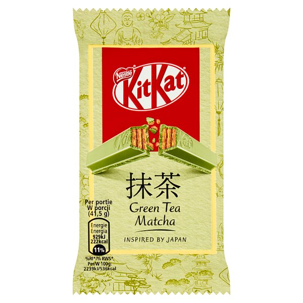 KitKat Green Tea Matcha Paluszek waflowy w białej czekoladzie 41,5 g