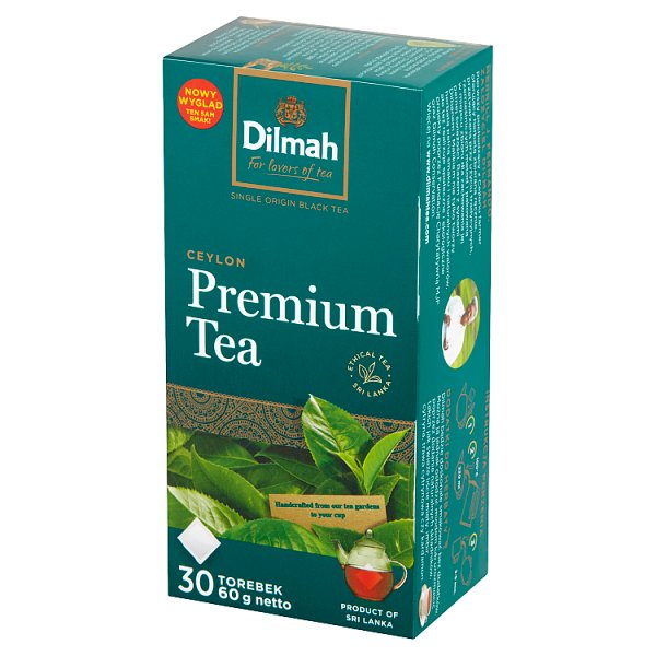 Dilmah Ceylon Premium Tea Klasyczna czarna herbata 60 g (30 x 2 g)