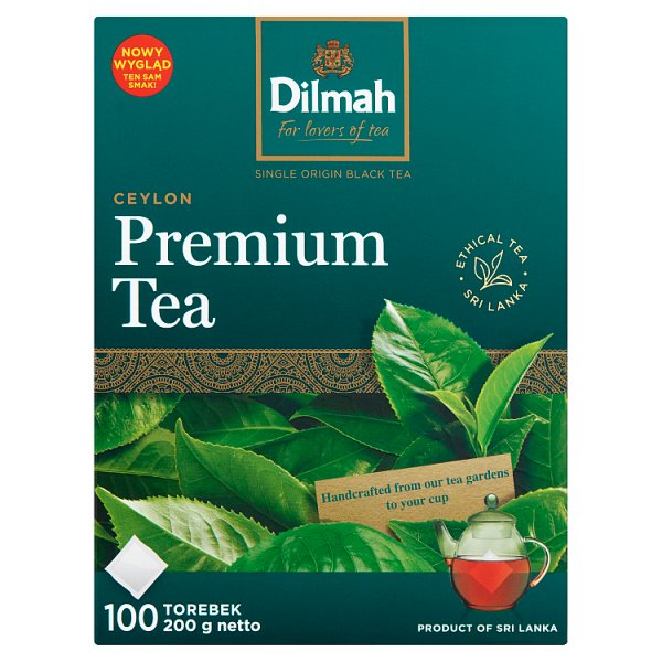 Dilmah Ceylon Premium Tea Klasyczna czarna herbata 200 g (100 x 2 g)