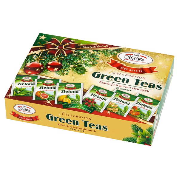 Malwa Celebration Green Teas Kolekcja 6 herbat zielonych 60 g (6 x 5 x 2 g)