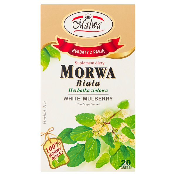 Malwa Suplement diety herbatka ziołowa morwa biała 40 g (20 x 2 g)