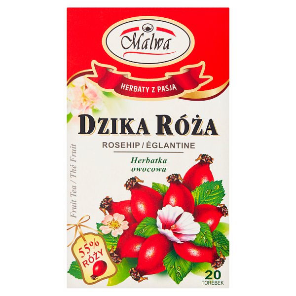 Malwa Herbatka owocowa dzika róża 40 g (20 x 2 g)