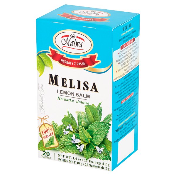 Malwa Herbatka ziołowa melisa 40 g (20 x 2 g)