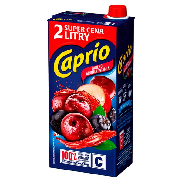 Caprio Napój jabłko aronia wiśnia 2 l