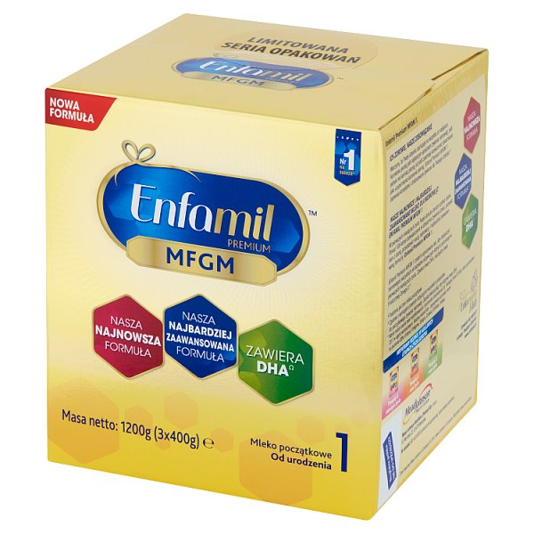 Enfamil Premium MFGM 1 Mleko początkowe od urodzenia 1200 g (3 x 400 g)