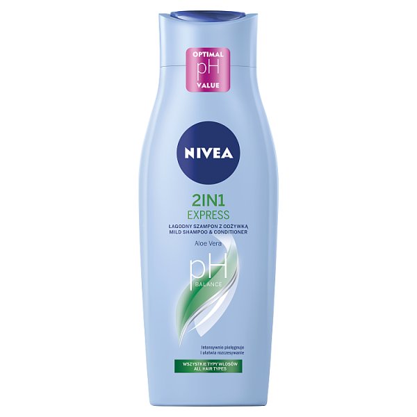 NIVEA 2in1 Express Łagodny szampon do włosów 400 ml