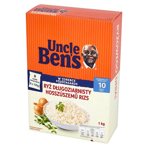 Uncle Ben&#039;s Ryż długoziarnisty 1 kg (8 torebek)