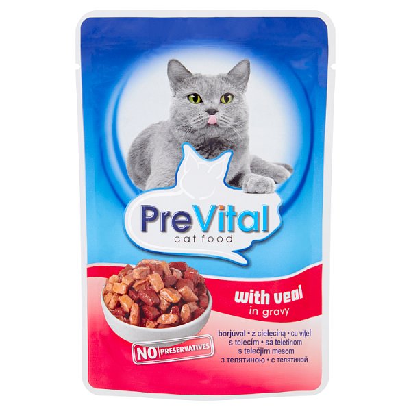 PreVital Karma dla kotów z cielęciną w sosie 100 g