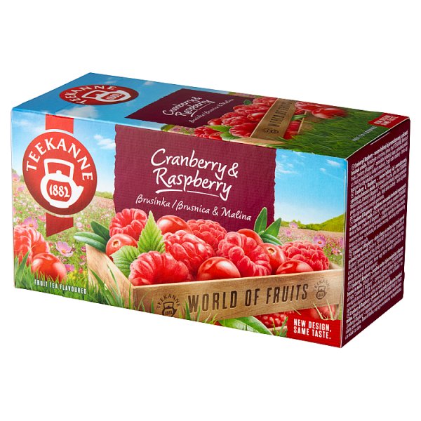 Teekanne World of Fruits Cranberry &amp; Raspberry Aromatyzowana mieszanka herbatek 45 g (20 x 2,25 g)