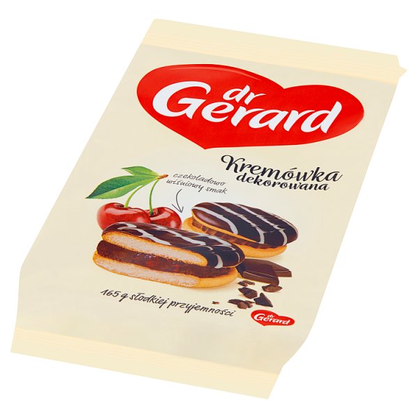 dr Gerard Kremówka dekorowana czekoladowo wiśniowy smak 165 g