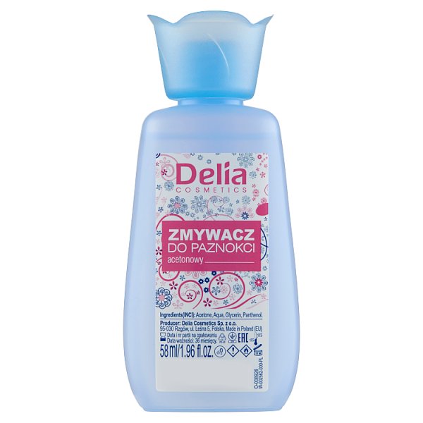 Delia Cosmetics Zmywacz do paznokci acetonowy 58 ml