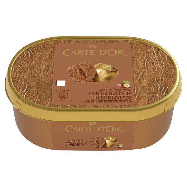 Carte D&#039;Or Les Classiques Chocolate &amp; Hazelnuts Lody 1000 ml