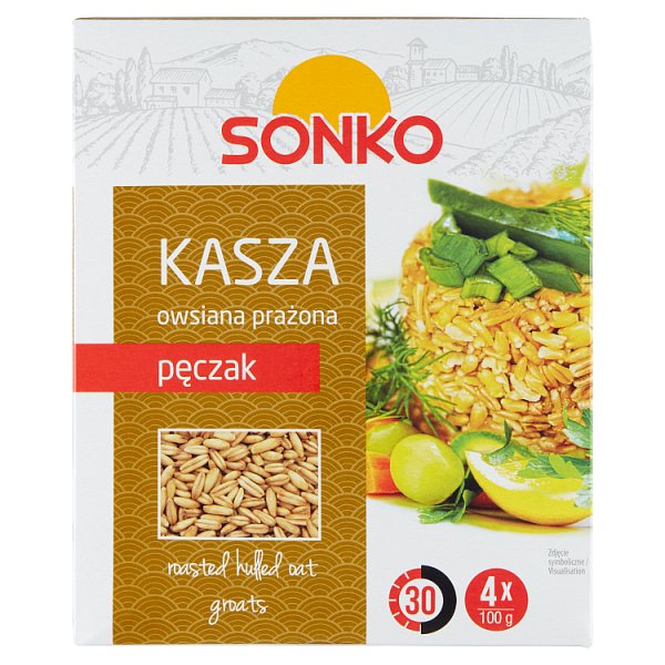 Sonko Kasza owsiana prażona pęczak 400 g (4 x 100 g)