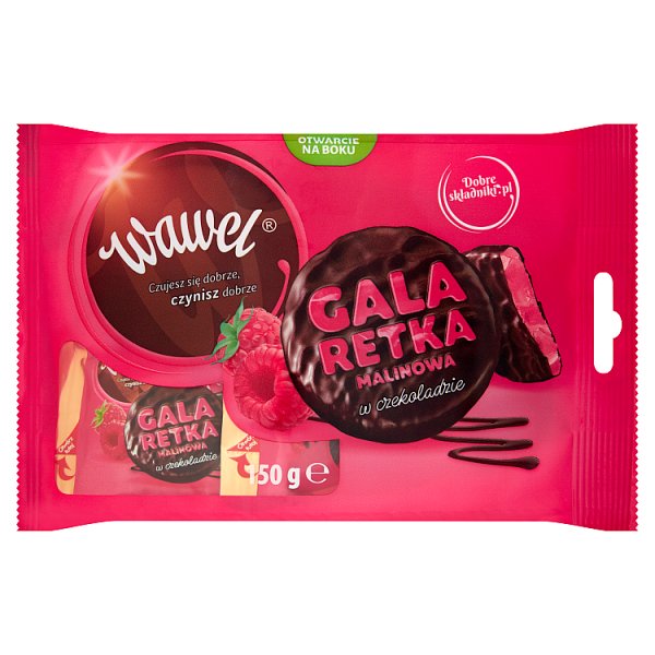 Wawel Galaretka malinowa w czekoladzie 150 g