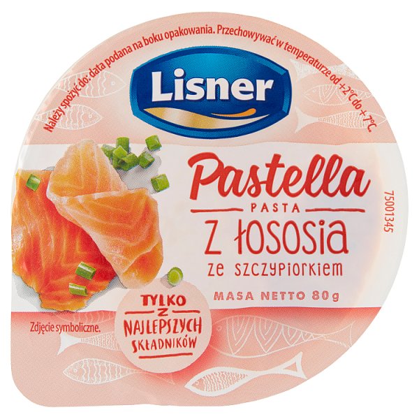 Lisner Pastella Pasta z łososia ze szczypiorkiem 80 g