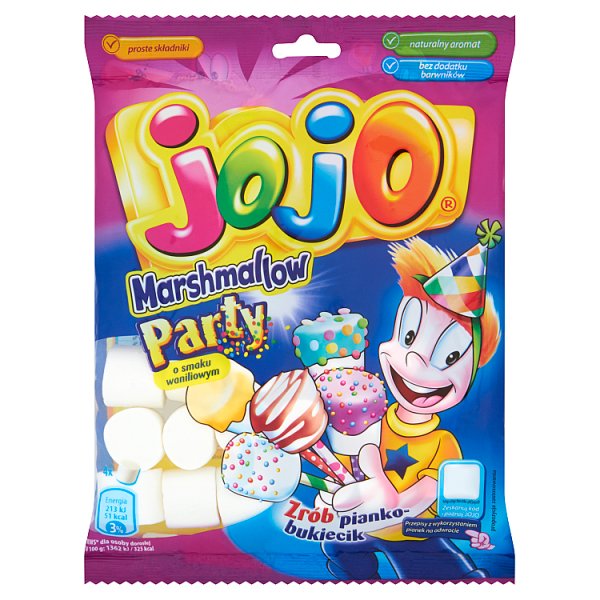 Jojo Marshmallow Party Pianki o smaku waniliowym 180 g