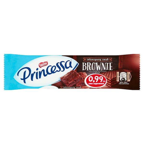 Princessa Kakaowy wafel przekładany kremem o smaku brownie 33 g