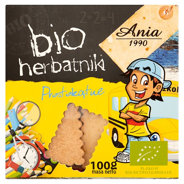 Ania Bio herbatniki prostokątne 100 g