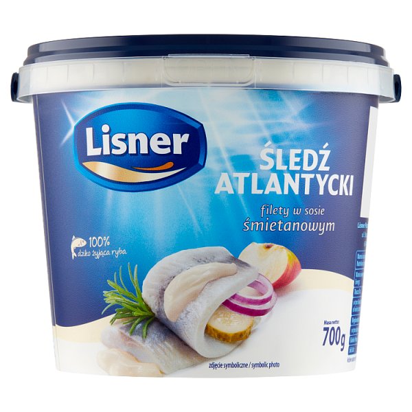 Lisner Śledź atlantycki filety w sosie śmietanowym 700 g